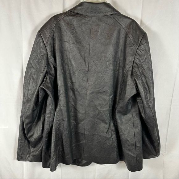 Conrad C Woman Women’s Jacket Stitching Soft Lightweight Black Faux Leather 20 - Picture 2 of 13